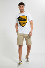 Load image into Gallery viewer, Redtag-Beige-Printed-Chino-Short-With-Belt-Swimwear--