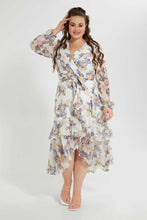Load image into Gallery viewer, Redtag-Assorted-Floral-Front-Wrap-Long-Dress-Dresses-Women's-