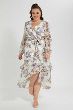 Load image into Gallery viewer, Redtag-Assorted-Floral-Front-Wrap-Long-Dress-Dresses-Women's-