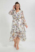 Load image into Gallery viewer, Redtag-Assorted-Floral-Front-Wrap-Long-Dress-Dresses-Women's-