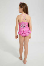 تنزيل الصورة على معرض الصور، Redtag-Pink-Floral-Printed-Swimsuit-Swimsuits-Girls-2 to 8 Years