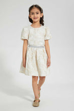 تنزيل الصورة على معرض الصور، Redtag-Gold-Embellished-Skirt-Set-Sets-Girls-2 to 8 Years