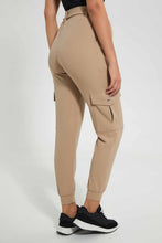 Load image into Gallery viewer, Redtag-Tan-Belted-Utility-Jogger-Pants-Jogger-Fit-Women's-