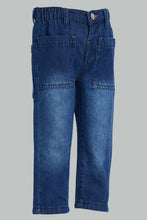 Load image into Gallery viewer, Redtag-Dark-Wash-Anti-Fit-Loose-Denim-Pant-Pull-On-Jeans-Pull-On-Infant-Boys-3 to 24 Months