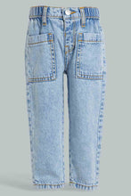 Load image into Gallery viewer, Redtag-Light-Wash-Anti-Fit-Loose-Denim-Pant-Pull-On-Jeans-Slim-Fit-Infant-Boys-3 to 24 Months