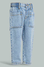 Load image into Gallery viewer, Redtag-Light-Wash-Anti-Fit-Loose-Denim-Pant-Pull-On-Jeans-Slim-Fit-Infant-Boys-3 to 24 Months
