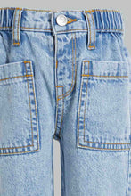 Load image into Gallery viewer, Redtag-Light-Wash-Anti-Fit-Loose-Denim-Pant-Pull-On-Jeans-Slim-Fit-Infant-Boys-3 to 24 Months