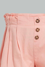 Load image into Gallery viewer, Redtag-Coral-Front-Pleats-Short-Casual-Shorts-Infant-Girls-3 to 24 Months