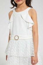 Load image into Gallery viewer, Redtag-Grey-Frilled-Halter-Neck-Dress-Dresses-Girls-2 to 8 Years
