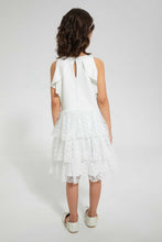 Load image into Gallery viewer, Redtag-Grey-Frilled-Halter-Neck-Dress-Dresses-Girls-2 to 8 Years