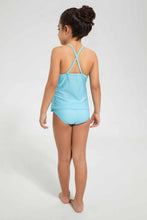 تنزيل الصورة على معرض الصور، Redtag-Aqua-Striped--Swimsuit-Swimsuits-Girls-2 to 8 Years