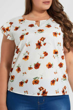 Load image into Gallery viewer, Redtag-Assorted-Printed-Ruffle-Sleeve-Keyhole-Neck-Blouse-Blouses-Women's-
