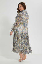 Load image into Gallery viewer, Redtag-Assorted-Paisley-Printed-Lurex-Dobby-Tiered-Dress-Dresses-Women's-