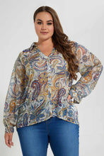 Load image into Gallery viewer, Redtag-Assorted-Paisley-Printed-Lurex-Dobby-Tiered-Dress-Blouses-Women's-