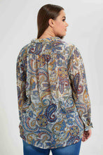 Load image into Gallery viewer, Redtag-Assorted-Paisley-Printed-Lurex-Dobby-Tiered-Dress-Blouses-Women's-