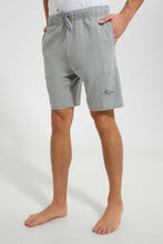 Load image into Gallery viewer, Redtag-White-With-Grey-Short-Pyjama-Set-Pyjama-Sets-Men's-
