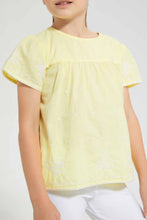 تنزيل الصورة على معرض الصور، Redtag-Yellow-Embroidered-Blouse-Blouses-Girls-2 to 8 Years