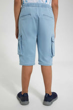 تنزيل الصورة على معرض الصور، Redtag-Light-Wash-Cargo-Short-Denim-Shorts-Senior-Boys-9 to 14 Years
