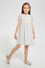 تنزيل الصورة على معرض الصور، Redtag-Ivory-Printed-Dress-Dresses-Girls-2 to 8 Years