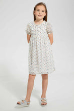 تنزيل الصورة على معرض الصور، Redtag-Ivory-Printed-Dress-Dresses-Girls-2 to 8 Years