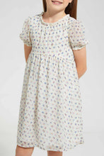 تنزيل الصورة على معرض الصور، Redtag-Ivory-Printed-Dress-Dresses-Girls-2 to 8 Years