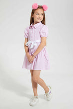 تنزيل الصورة على معرض الصور، Redtag-Pink-Stripped-Shirt-Dress-Dresses-Girls-2 to 8 Years
