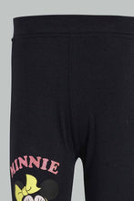Load image into Gallery viewer, Redtag-Black-Minnie-Print-Leggings-Leggings-Infant-Girls-3 to 24 Months