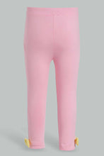 تنزيل الصورة على معرض الصور، Redtag-Pink-Daisy-Print-Leggings-Leggings-Infant-Girls-3 to 24 Months