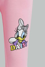 تنزيل الصورة على معرض الصور، Redtag-Pink-Daisy-Print-Leggings-Leggings-Infant-Girls-3 to 24 Months