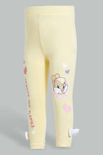 Load image into Gallery viewer, Redtag-Yellow-Lola-Print-Legging-Leggings-Infant-Girls-3 to 24 Months