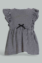 Load image into Gallery viewer, Redtag-Black-Checkered-Tunic-Dress-Dresses-Infant-Girls-3 to 24 Months