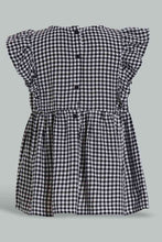 Load image into Gallery viewer, Redtag-Black-Checkered-Tunic-Dress-Dresses-Infant-Girls-3 to 24 Months