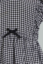 Load image into Gallery viewer, Redtag-Black-Checkered-Tunic-Dress-Dresses-Infant-Girls-3 to 24 Months