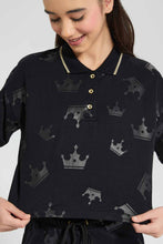 تنزيل الصورة على معرض الصور، Redtag-Black-Polo-Crop-Top-Category:Sweatshirts,-Colour:Black,-Deals:2-For-90,-Filter:Senior-Girls-(9-to-14-Yrs),-GSR-Active-Sweatshirts,-New-In,-New-In-GSR-APL,-RMD-add,-S22C,-Section:Kidswear-Senior-Girls-9 to 14 Years