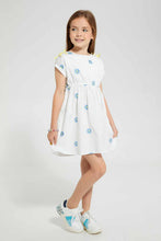 تنزيل الصورة على معرض الصور، Redtag-White-Embroidered-Dress-Dresses-Girls-2 to 8 Years