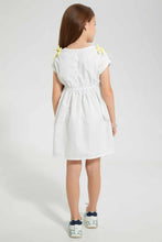 تنزيل الصورة على معرض الصور، Redtag-White-Embroidered-Dress-Dresses-Girls-2 to 8 Years