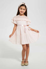 Load image into Gallery viewer, Redtag-Peach-Lace-Dress-Dresses-Girls-2 to 8 Years