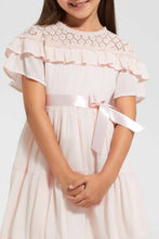Load image into Gallery viewer, Redtag-Peach-Lace-Dress-Dresses-Girls-2 to 8 Years