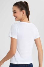 Load image into Gallery viewer, Redtag-White-Ready-To-Start-Print-T-Shirt-Category:T-Shirts,-Colour:White,-Filter:Women's-Clothing,-New-In,-New-In-Women,-Non-Sale,-S22D,-Section:Women,-TBL,-Women-T-Shirts-Women's-