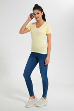 Load image into Gallery viewer, Redtag-Lemon-V-Neck-T-Shirt-V-Neck-T-Shirts-Women's-