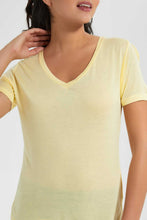 Load image into Gallery viewer, Redtag-Lemon-V-Neck-T-Shirt-V-Neck-T-Shirts-Women's-