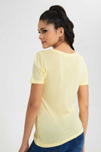 Load image into Gallery viewer, Redtag-Lemon-V-Neck-T-Shirt-V-Neck-T-Shirts-Women's-