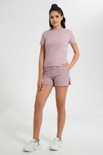 Load image into Gallery viewer, Redtag-Mauve-Crew-Neck-T-Shirt-Graphic-T-Shirts-Women's-