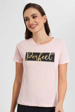 Load image into Gallery viewer, Redtag-Blush-Perfect-Embellished-T-Shirt-Category:T-Shirts,-Colour:Pink,-Filter:Women's-Clothing,-New-In,-New-In-Women,-Non-Sale,-S22D,-Section:Women,-TBL,-Women-T-Shirts-Women's-