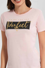 Load image into Gallery viewer, Redtag-Blush-Perfect-Embellished-T-Shirt-Category:T-Shirts,-Colour:Pink,-Filter:Women's-Clothing,-New-In,-New-In-Women,-Non-Sale,-S22D,-Section:Women,-TBL,-Women-T-Shirts-Women's-