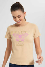 Load image into Gallery viewer, Redtag-Blush-Butterfly-Print-T--Shirt-Category:T-Shirts,-Colour:Pink,-Filter:Women's-Clothing,-New-In,-New-In-Women,-Non-Sale,-S22D,-Section:Women,-TBL,-Women-T-Shirts-Women's-
