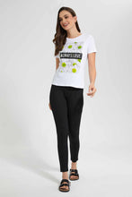 Load image into Gallery viewer, Redtag-Lemon-Always-Love-Embellished-T-Shirt-Category:T-Shirts,-Colour:Lemon,-Filter:Women's-Clothing,-New-In,-New-In-Women,-Non-Sale,-S22D,-Section:Women,-TBL,-Women-T-Shirts-Women's-