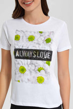 Load image into Gallery viewer, Redtag-Lemon-Always-Love-Embellished-T-Shirt-Category:T-Shirts,-Colour:Lemon,-Filter:Women's-Clothing,-New-In,-New-In-Women,-Non-Sale,-S22D,-Section:Women,-TBL,-Women-T-Shirts-Women's-