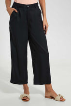 تنزيل الصورة على معرض الصور، Redtag-Black-Pocket-Cropped-Pant-Culottes-Women's-