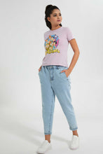 Load image into Gallery viewer, Redtag-Pink-Flintstone-Printed-T-Shirt-Graphic-T-Shirts-Women's-